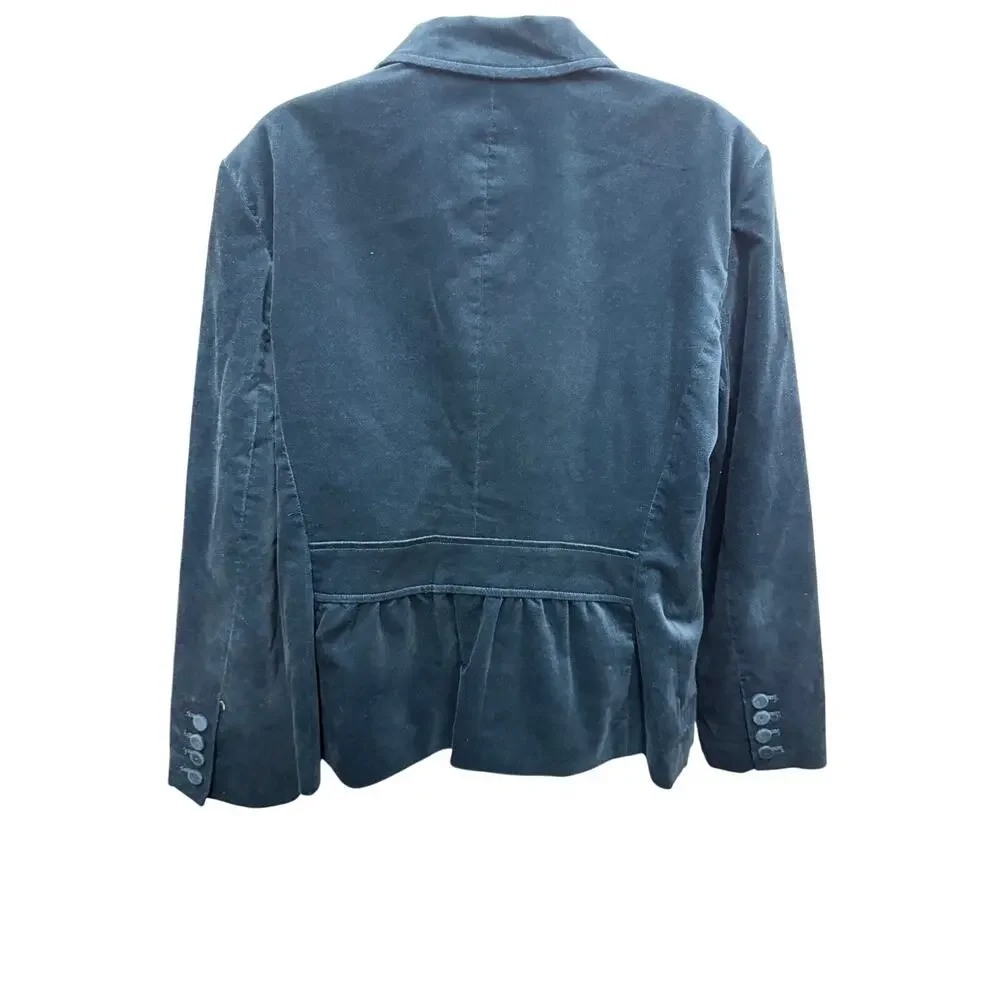 Talbots Women’s Size 18 Velvet Teal Green Blazer with Flap Front Pockets - Picture 2 of 5